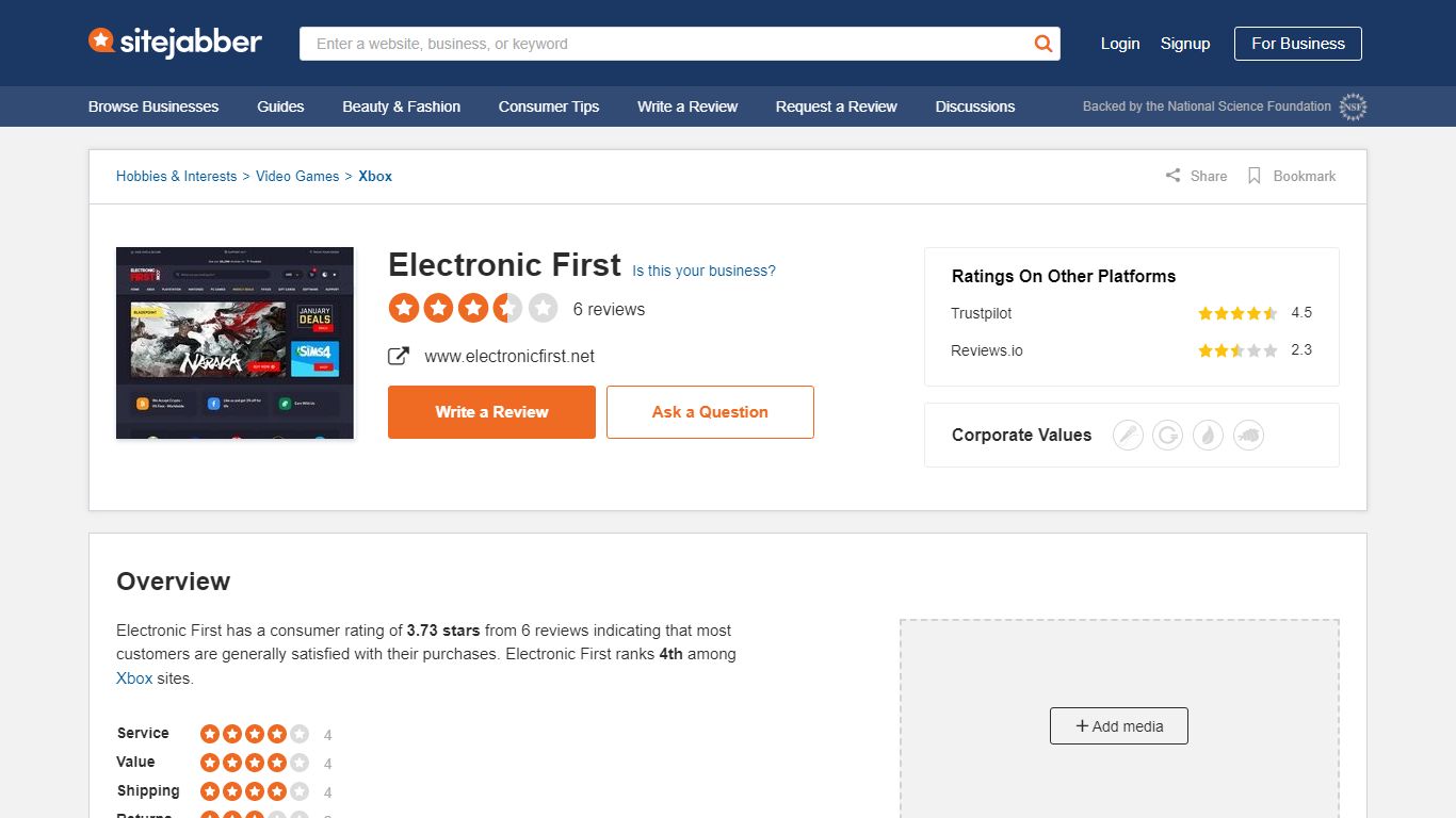 Electronic First Reviews - 6 Reviews of Electronicfirst.net | Sitejabber